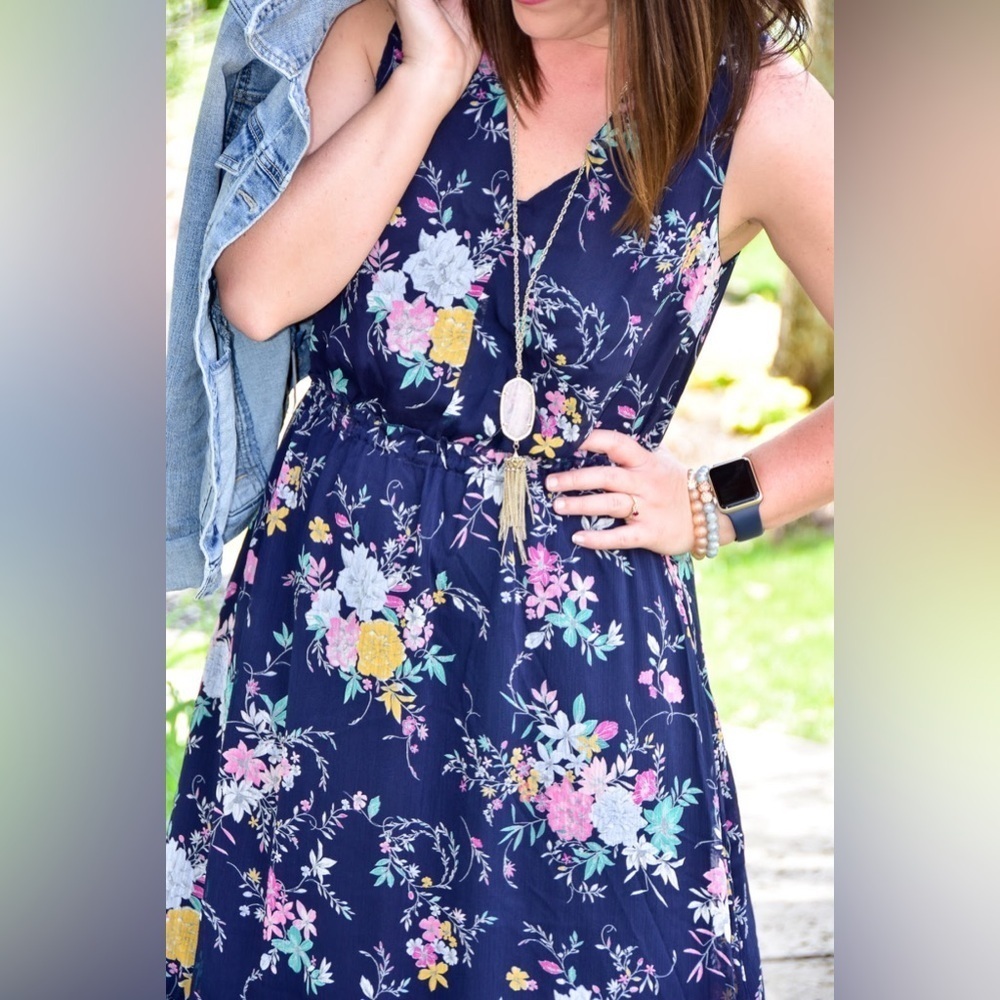 Merona Sleeveless Floral maxi dress - Picture 5 of 6